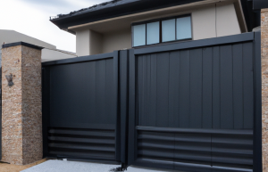 Génération 3D d'un portail devant une maison 6