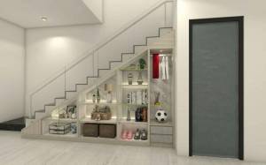Un placard sur mesure sous l'escalier