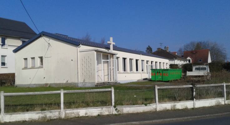 Maison paroissiale après ravalement (Ouistreham 14150)