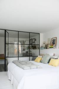 Verrière séparative entre chambre et salle de bain - Hyères 83