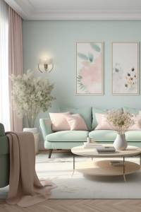 Salon vert pastel