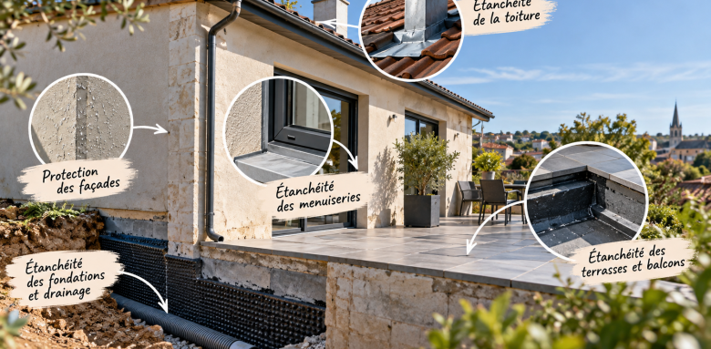 Etanchéité maison Cenon