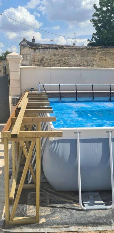 Installation d'une piscine hors-sol tubulaire - Nantes 44