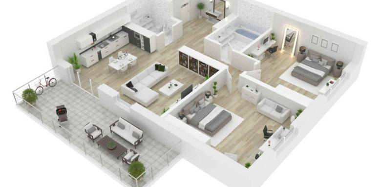 Distribution des pièces dans la maison