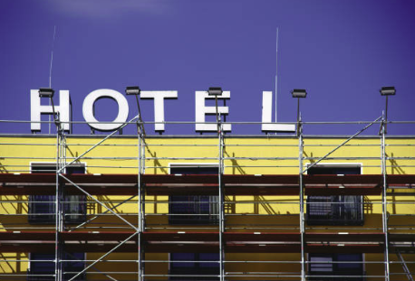 Rénovation de la façade d'un hôtel
