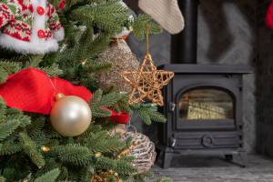 poele à bois noel