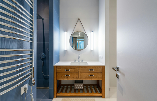 Salle de bain meuble bois