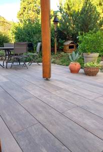 terrasse en carrelage imitation bois ! 