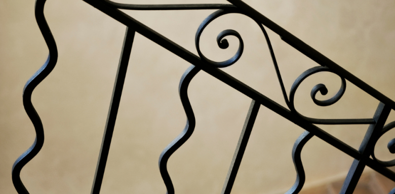 Rampe d'escalier en fer