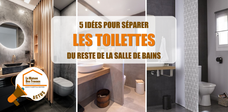 Verrière salle de bains, Mur semi-ouvert salle de bains, Artisans salle de bains Savoie, Réalisation travaux salle de bains, Paroi douche opacité partielle