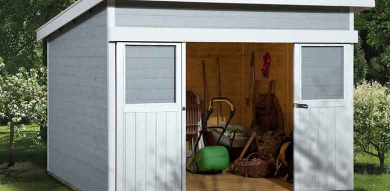 Abri de jardin PVC à toit plat