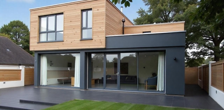 surélévation de maison à toit plat