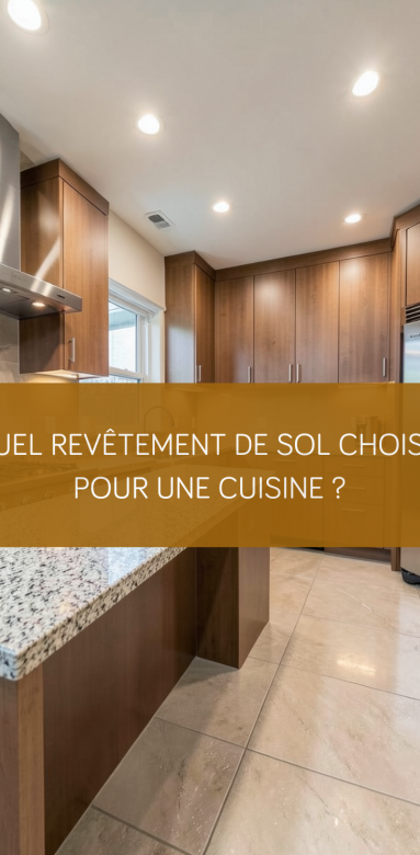 Carrelage grand format dans une cuisine rénovée