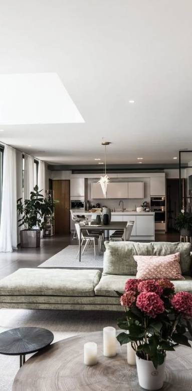 Aménager un appartement en longueur avec canapé au milieu du salon - Rochefort 17