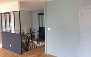 Installation d'une verrière dans une cage d'escalier 