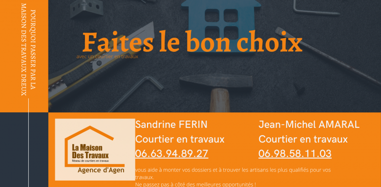 Faites appel à La Maison Des Travaux Agen pour rénover sereinement votre logement et profiter d’un accompagnement complet avec des artisans qualifiés.