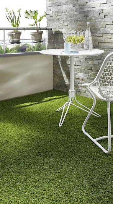 Gazon synthétique en revêtement de sol de balcon - Rochefort 17