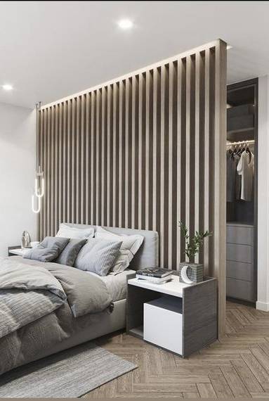 Aménager un dressing sur-mesure dans la chambre avec séparation en claustra - Rochefort 17