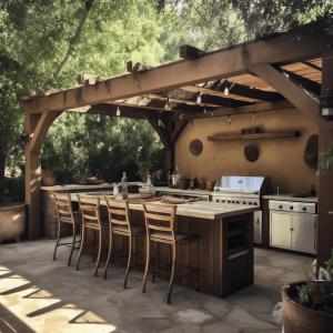 aménager sa cuisine d'été extérieure blain