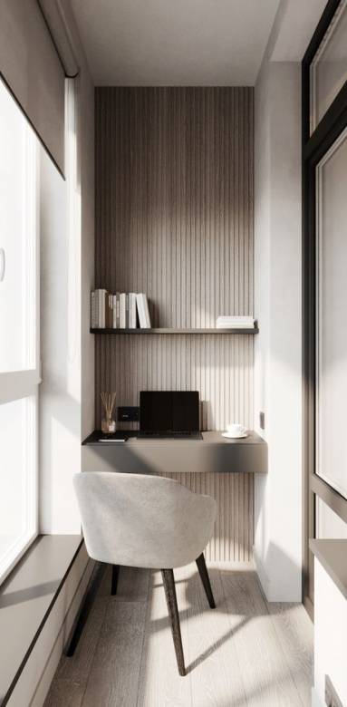  Aménagement d'un bureau dans une loggia - Rochefort 17