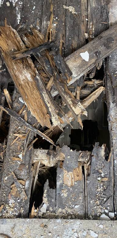 Les dégâts sur la structure de la maison peuvent être importants