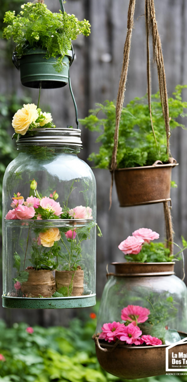 bocaux en verre récupération décoration