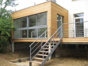 Extension bois sur pilotis Haguenau