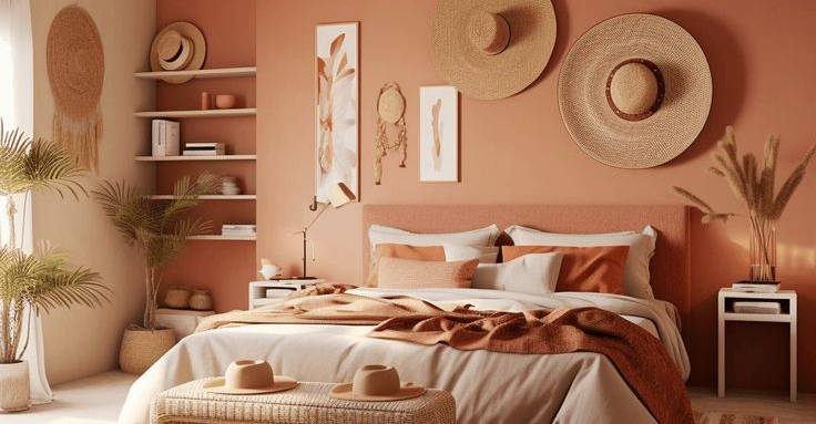 Chambre tendance 2023 Coloris Terracotta