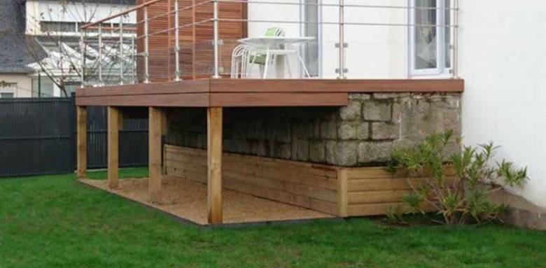 Terrasse sur pilotis bois - Nantes 44