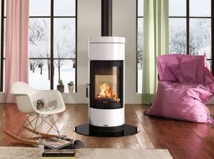 poêle à bois central