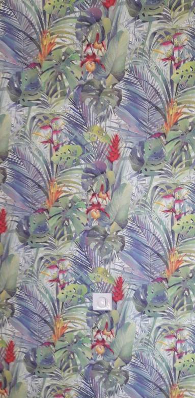 Papier peint motifs exotiques