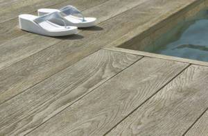 Dallage terrasse en béton façon bois