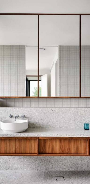 Mobilier de salle de bains Japandi