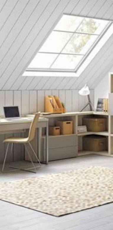aménagement bureau sous les combles