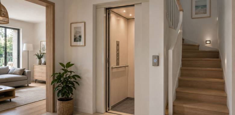 Installation d'un ascenseur privatif dans une maison à étage - Pornic 44