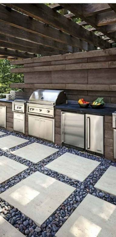 Aménagement d'une cuisine de terrasse