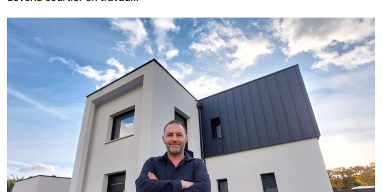 Sébastien Hamonou a été à la fois chef de chantier et ouvrier à toutes les étapes de la construction de sa maison à Plérin.