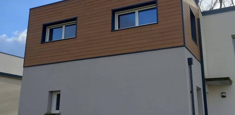 Surélévation bois en écoconstruction d'extension de maison - Nantes 44