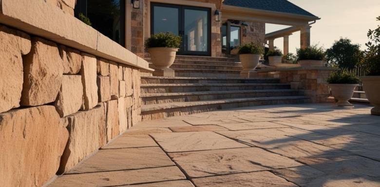 Terrasse en pierre naturelle