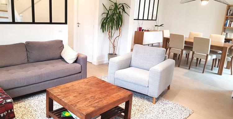 Aménagement de salon séjour avec tapis et mobilier séparatif - Ambérieu-en-Bugey Bourg-en-Bresse Meximieux 01