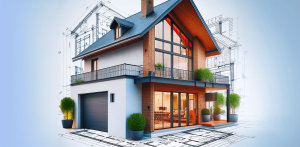 Maison avec plans pour une extension