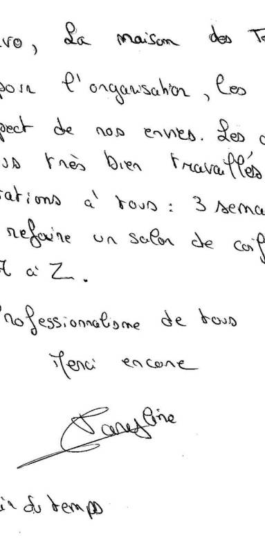 Témoignage cliente