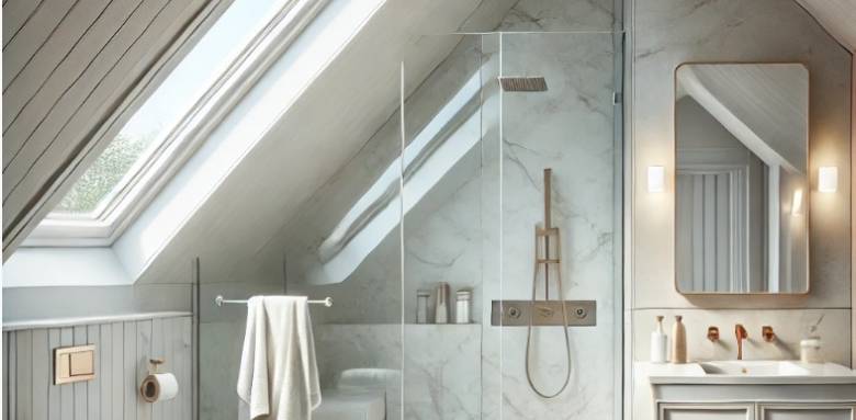 Salle de bain sous pente