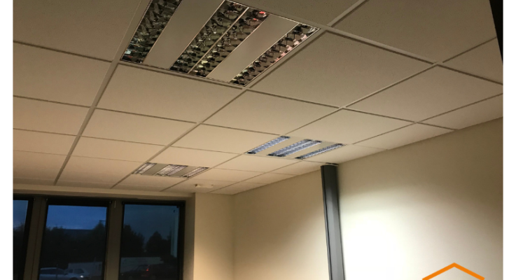Réfection du plafond d'un local professionnel à Saint-Contest 