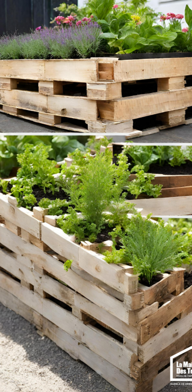 Jardinières en palettes