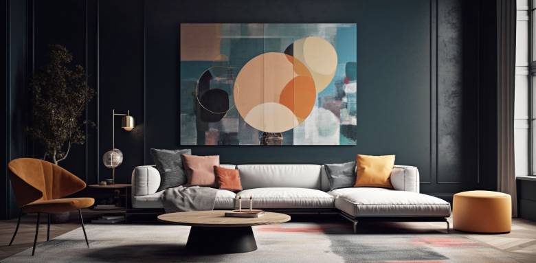 Décoration intérieure avec murs peints en noir - Cholet 49