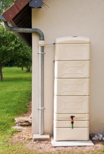 Petit récupérateur d'eau de pluie, extérieur, hors sol, 300 L