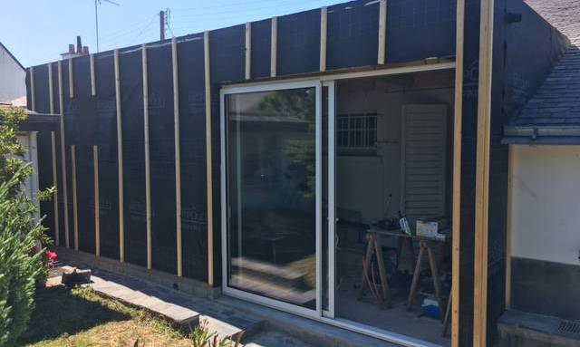 Construction d'extension bois avec isolation thermique et phonique - Nantes 44
