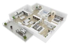 Distribution des pièces dans la maison