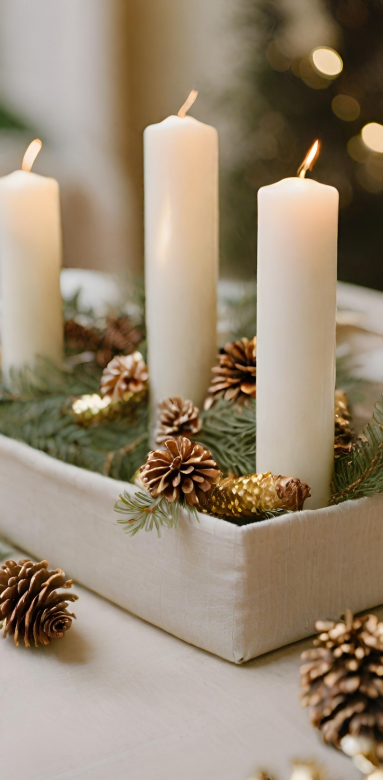 Centre de table glamour noel